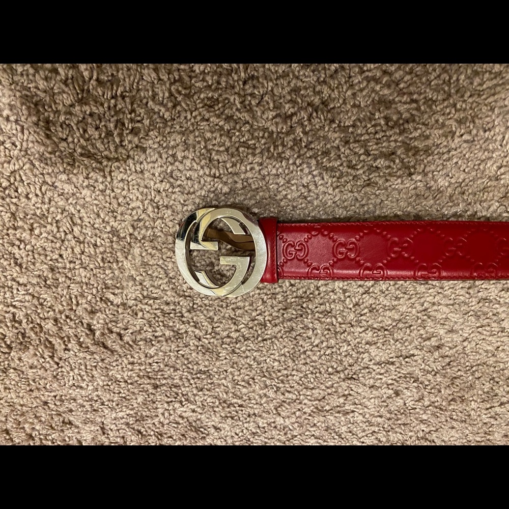 Red Gucci belt size 36 - Picture 3 of 5